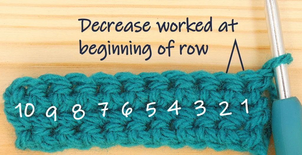 Crochet decrease - Dc row