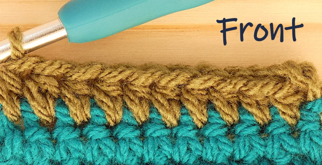 Crochet Row Colour change - Htr carry yarn across