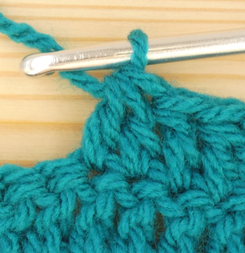 Crochet Decreases - tr Dec middle row finished