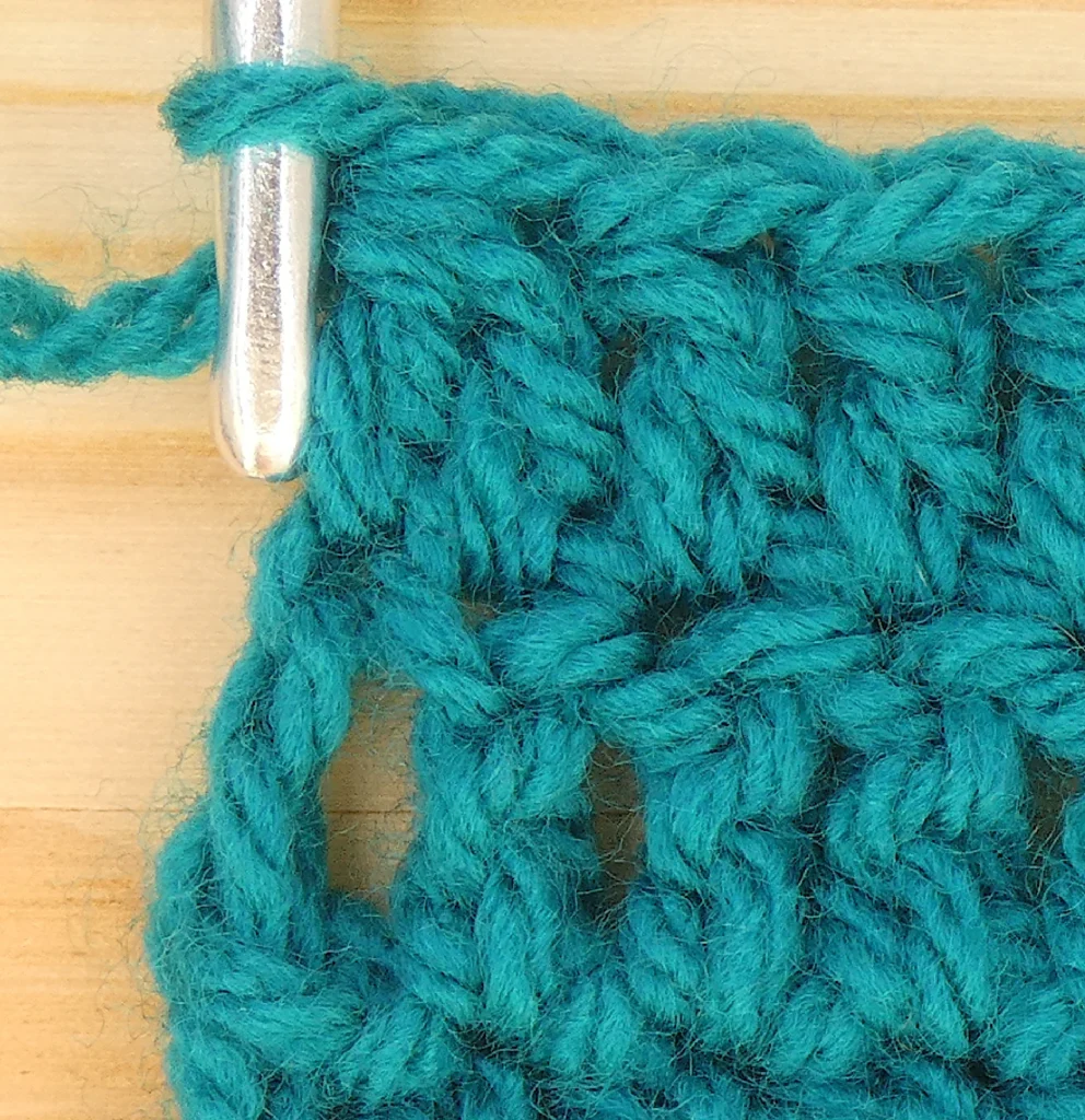 Crochet Decreases - tr Dec end of row finished