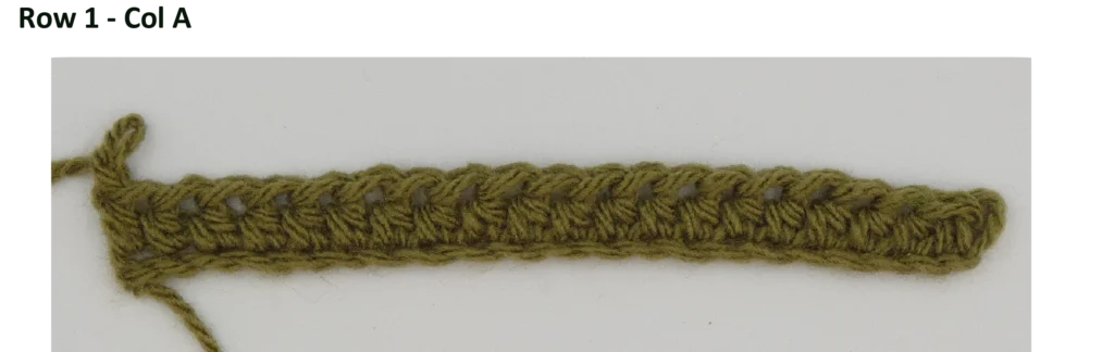 Crochet Pattern - Row Colour Change Photo pattern row 1