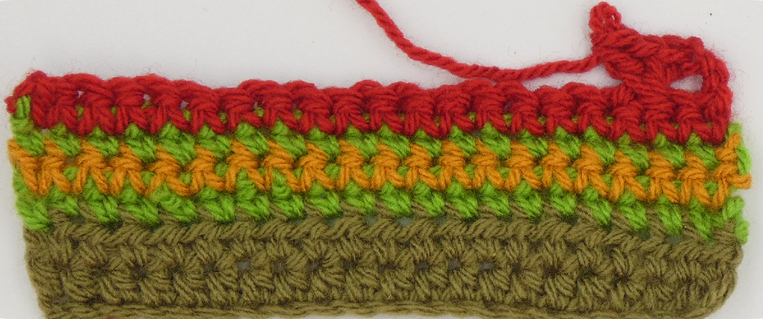 Crochet Pattern - Row Colour Change Written pattern row 7