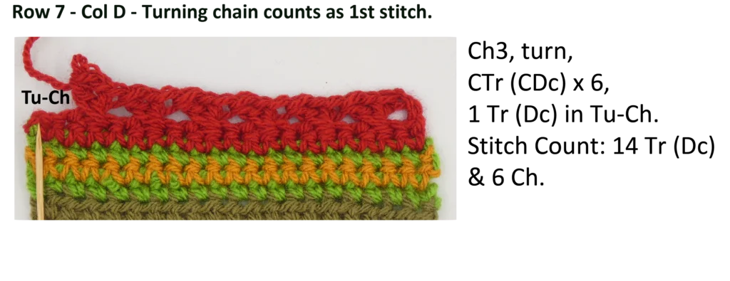 Crochet Pattern - Row Colour Change photo pattern row 7
