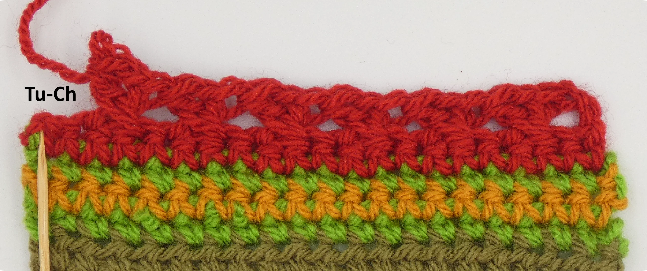 Crochet Pattern - Row Colour Change pattern row 7