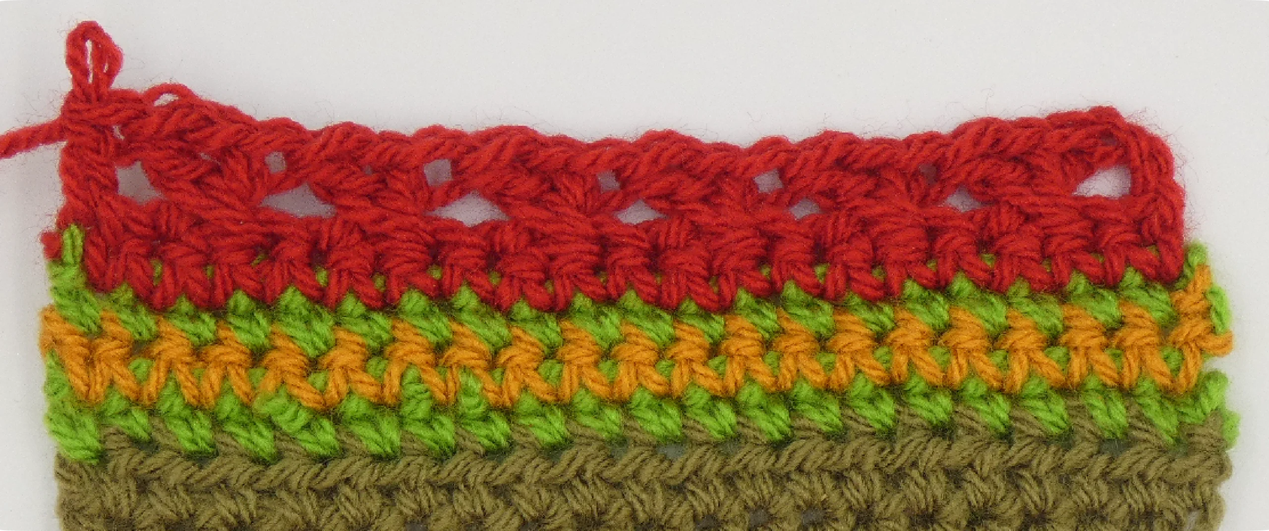 Crochet Pattern - Row Colour Change pattern row 7