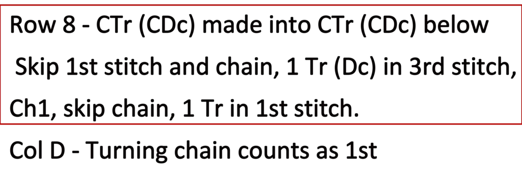 Crochet Pattern - Row Colour Change Written pattern row 8