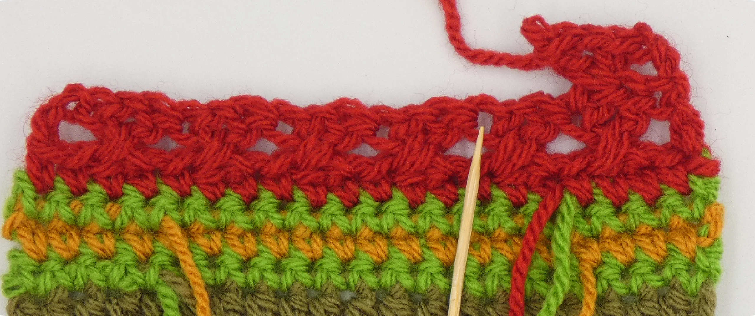 Crochet Pattern - Row Colour Change pattern row 8