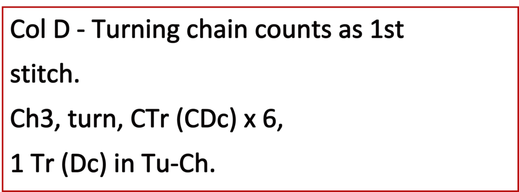 Crochet Pattern - Row Colour Change written pattern row 8