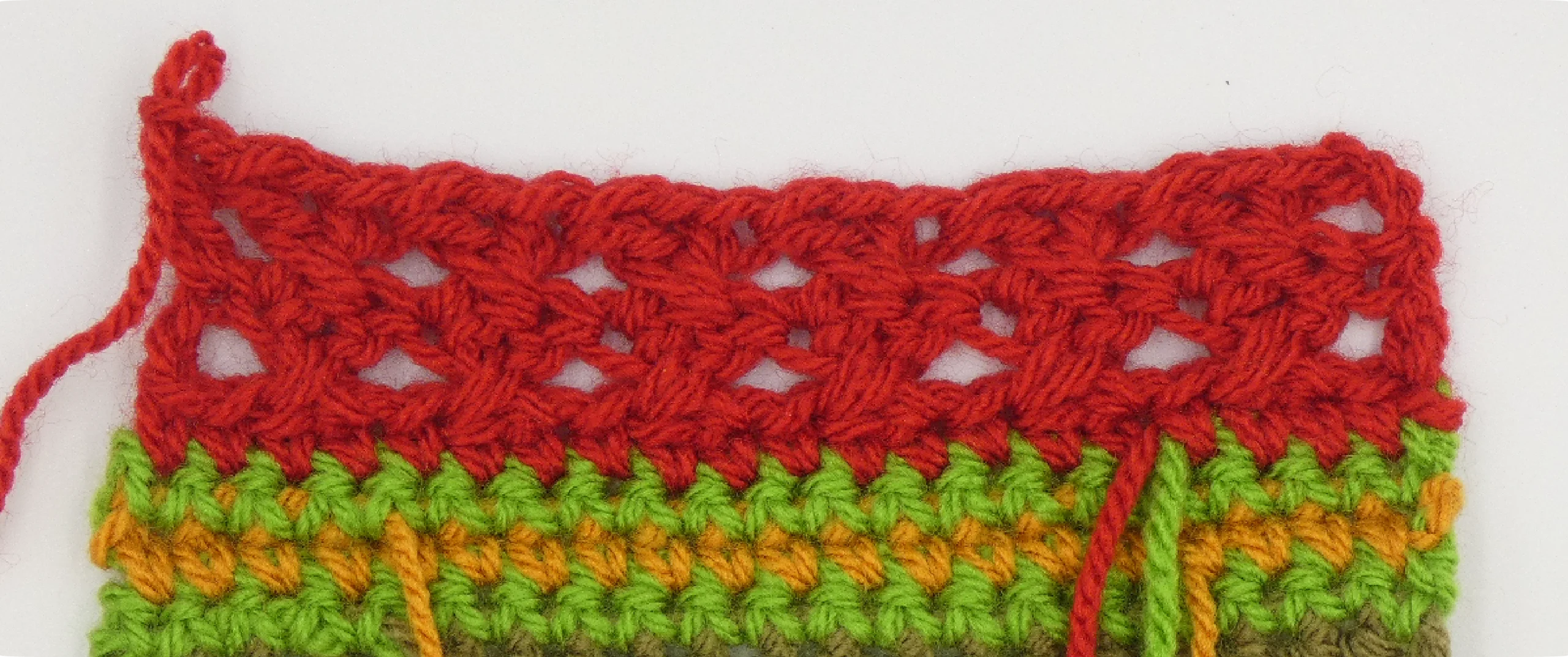 Crochet Pattern - Row Colour Change pattern row 8