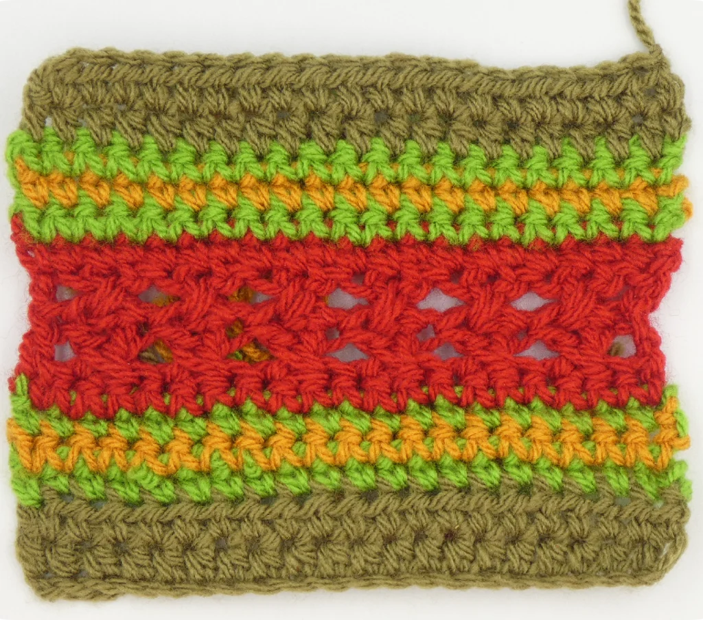 Crochet Pattern - Row Colour Change Swatch