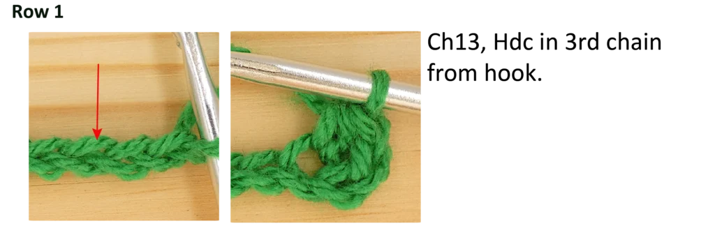 Crochet Pattern - crochet decrease tutorial - crochet photo pattern row 1