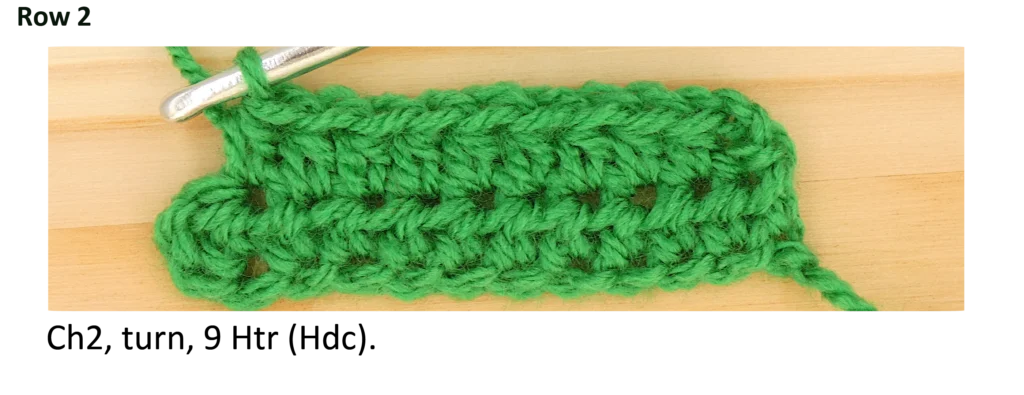 Crochet Pattern - crochet decrease tutorial - crochet photo pattern row 2