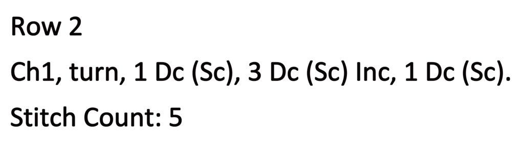 Crochet Pattern - crochet Increase tutorial - crochet written pattern row 2