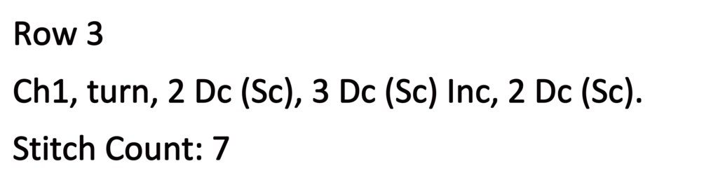 Crochet Pattern - crochet Increase tutorial - crochet written pattern row 3