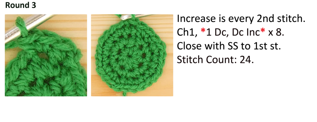 Crochet circle pattern - crochet circle photo pattern round 3