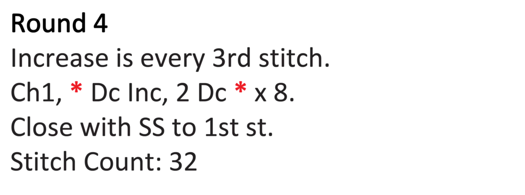 Crochet circle pattern - crochet circle written pattern round 4