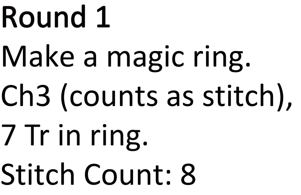 Crochet circle pattern - crochet circle written instructions round 1