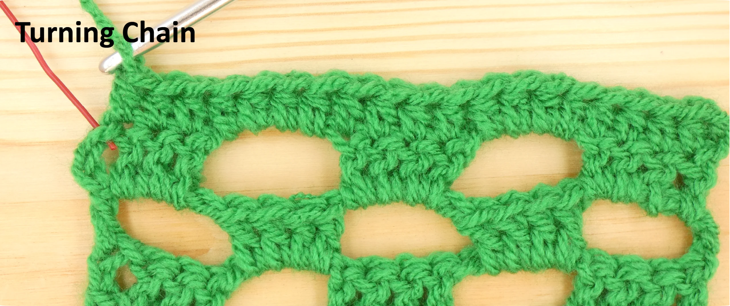 Crochet Pattern - Crossed Trebles pattern row 5