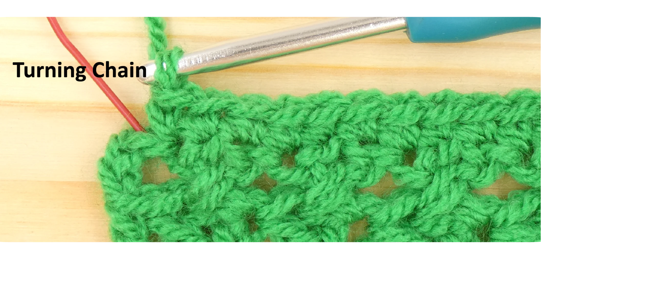 crochet pattern - Crossed trebles swatch