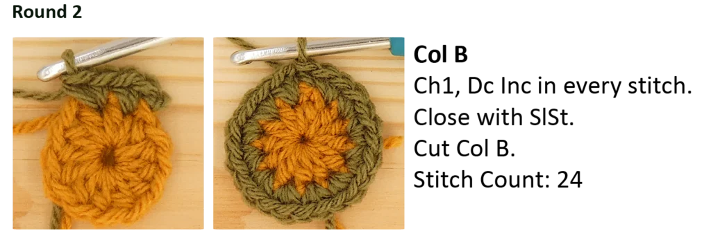 crochet pattern - easy crochet flower crochet photo pattern round 2