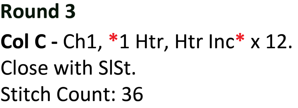 crochet pattern - easy crochet flower crochet written pattern round 3