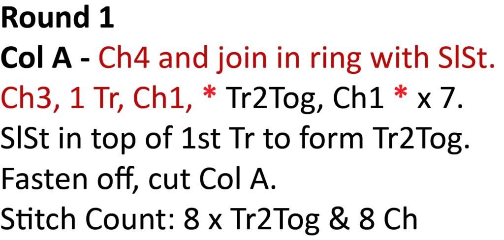 crochet pattern - easy crochet granny wheel / crochet wagon wheel crochet pattern written pattern round 1