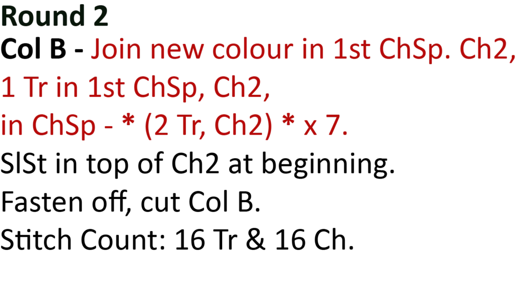 crochet pattern - easy crochet granny wheel / crochet wagon wheel crochet pattern written pattern round 2