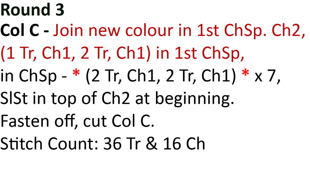 crochet pattern - easy crochet granny wheel / crochet wagon wheel crochet pattern written pattern round 3