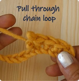 20b pull through chain 3 Katie McCrochet