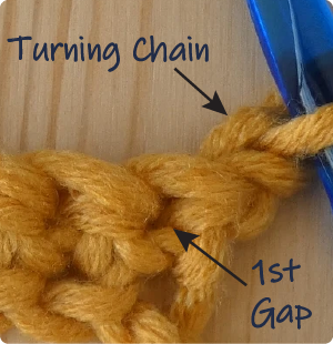 26 1st stitch gap 3 1 Katie McCrochet