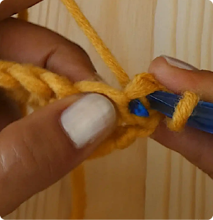 30 pull yarn back 2 3 Katie McCrochet