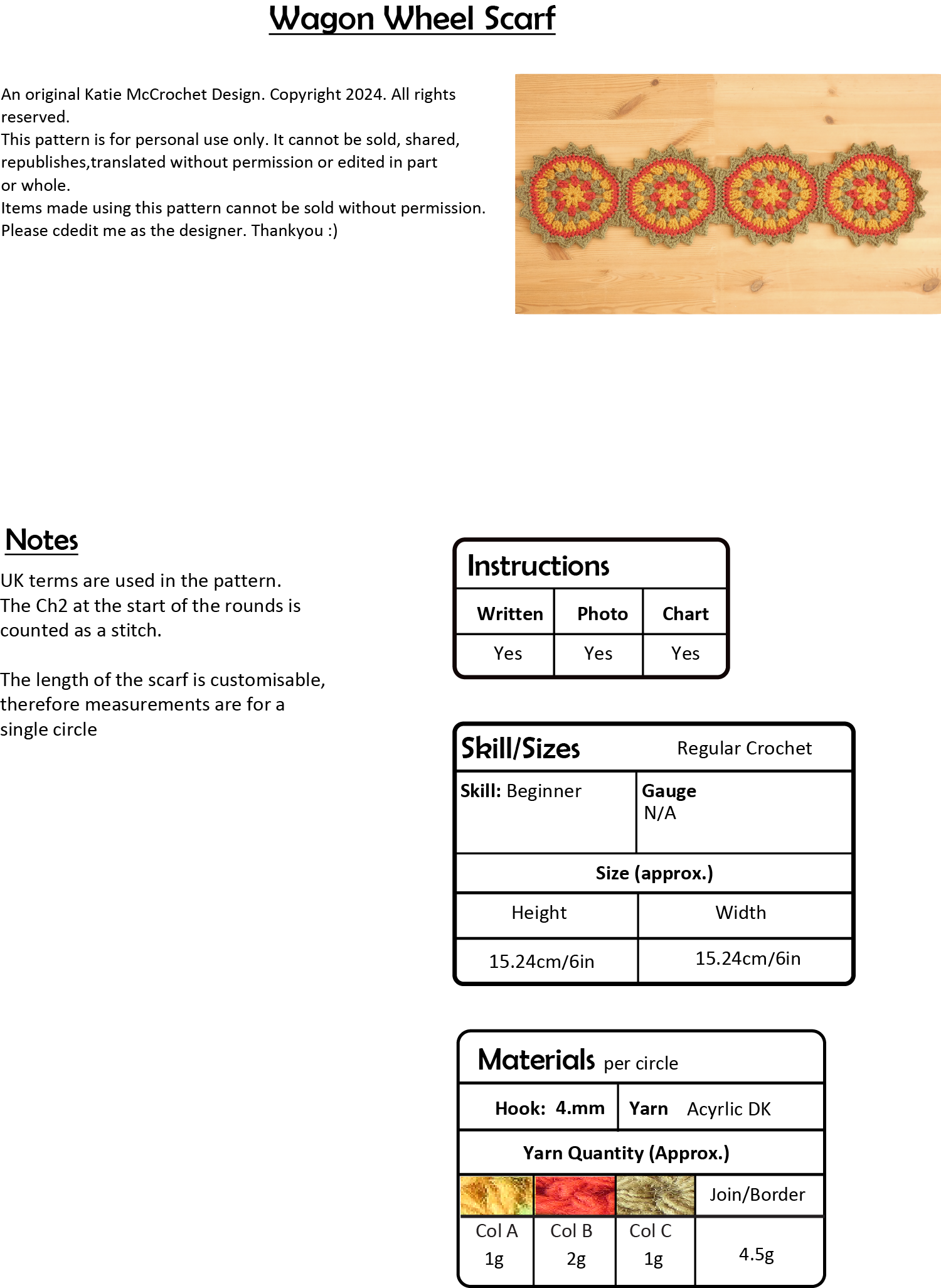 Free Crochet Scarf Pattern - Wagon Wheel 9 Free Crochet Scarf Pattern - Wagon Wheel - Image 9