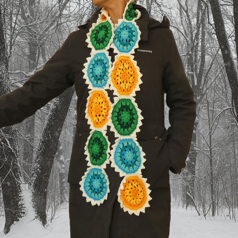 Free Crochet Scarf Pattern - Wagon Wheel 8 Free Crochet Scarf Pattern - Wagon Wheel - Image 8