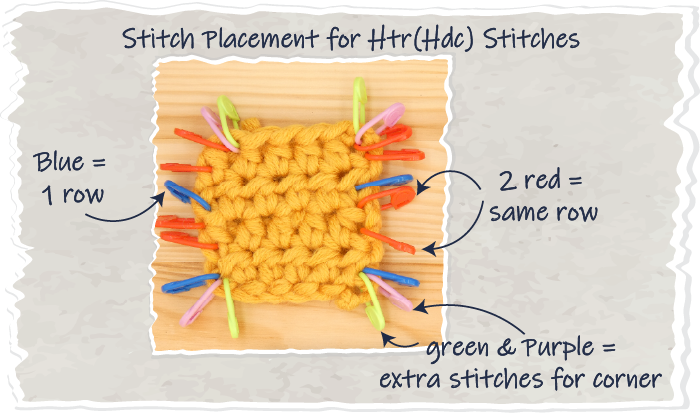 01 Htr Border stitch placement 7 Katie McCrochet