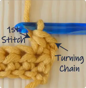38 M3chain 2 work 1st stitch row 2 1st stitch placement Katie McCrochet