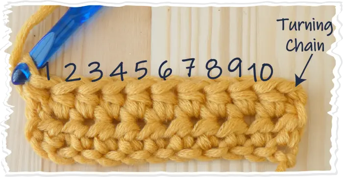 41 M3 Chain 2 work 1st stitch row fini Copy Katie McCrochet
