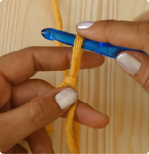 How to Crochet the Chain Stitch - hook in loop